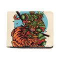 Japanese Samurai And Tiger Print Bifold Wallet