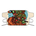 Japanese Samurai And Tiger Print Car Windshield Snow Cover