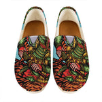 Japanese Samurai And Tiger Print Casual Shoes