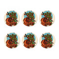 Japanese Samurai And Tiger Print Coaster Set