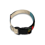 Japanese Samurai And Tiger Print Dog Collar