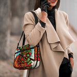 Japanese Samurai And Tiger Print Double Strap Bible Bag