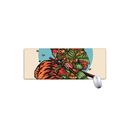 Japanese Samurai And Tiger Print Extended Mouse Pad