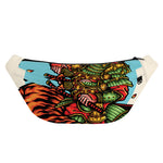 Japanese Samurai And Tiger Print Fanny Pack