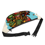 Japanese Samurai And Tiger Print Fanny Pack