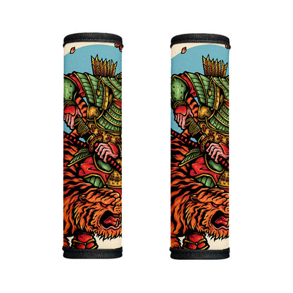 Japanese Samurai And Tiger Print Handle Covers