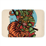 Japanese Samurai And Tiger Print Indoor Door Mat