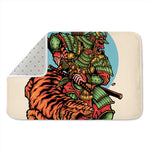 Japanese Samurai And Tiger Print Indoor Door Mat