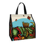 Japanese Samurai And Tiger Print Insulated Lunch Tote