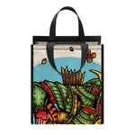 Japanese Samurai And Tiger Print Insulated Lunch Tote