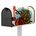 Japanese Samurai And Tiger Print Mailbox Cover