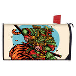 Japanese Samurai And Tiger Print Mailbox Cover
