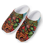 Japanese Samurai And Tiger Print Mesh Casual Shoes