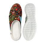 Japanese Samurai And Tiger Print Mesh Casual Shoes