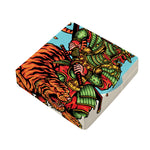Japanese Samurai And Tiger Print Outdoor Seat Cushion Cover