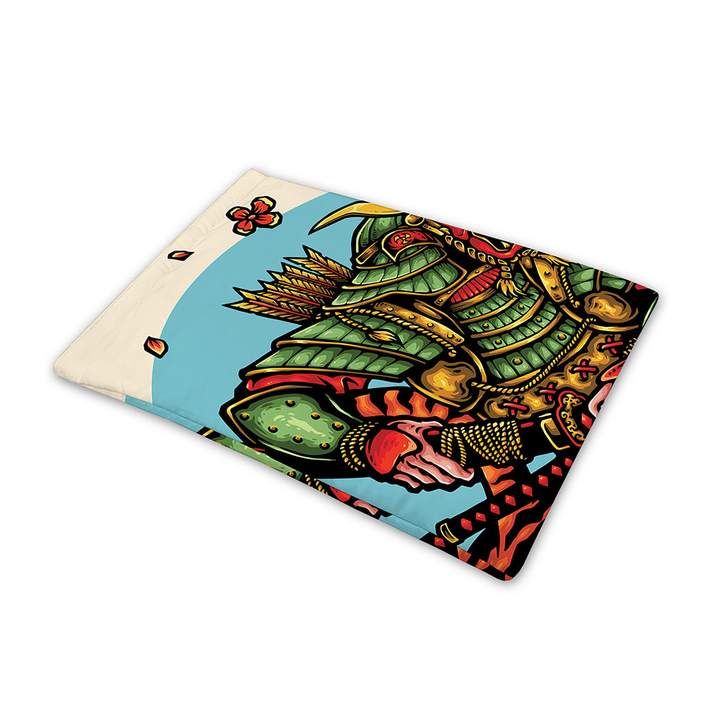 Japanese Samurai And Tiger Print Pet Cooling Mat Cover