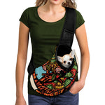 Japanese Samurai And Tiger Print Pet Sling Carrier