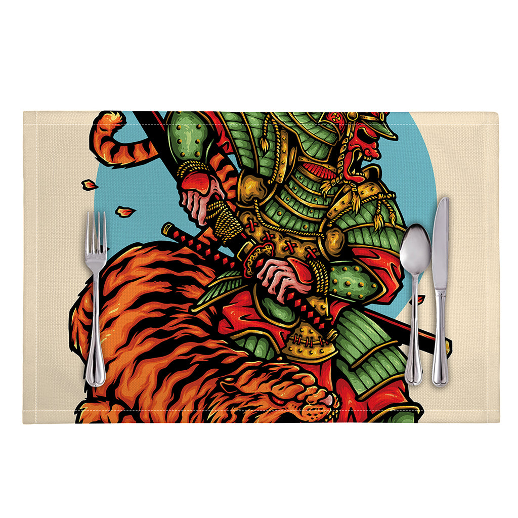 Japanese Samurai And Tiger Print Placemat
