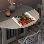 Japanese Samurai And Tiger Print Placemat