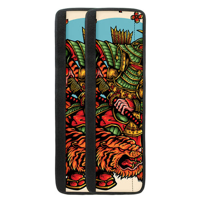 Japanese Samurai And Tiger Print Refrigerator Handle Covers