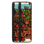 Japanese Samurai And Tiger Print Refrigerator Handle Covers