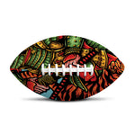 Japanese Samurai And Tiger Print Rugby Ball