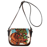 Japanese Samurai And Tiger Print Saddle Bag