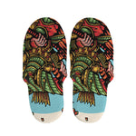 Japanese Samurai And Tiger Print Slippers