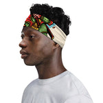 Japanese Samurai And Tiger Print Sports Headband