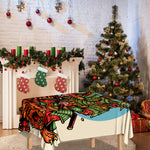 Japanese Samurai And Tiger Print Tablecloth