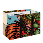 Japanese Samurai And Tiger Print Utility Tote Bag