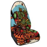Japanese Samurai And Tiger Print Waterproof Car Seat Cover