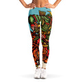 Japanese Samurai And Tiger Print Women's Leggings