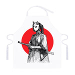 Japanese Samurai Girl Print Adjustable Apron