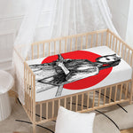 Japanese Samurai Girl Print Baby Crib Sheet