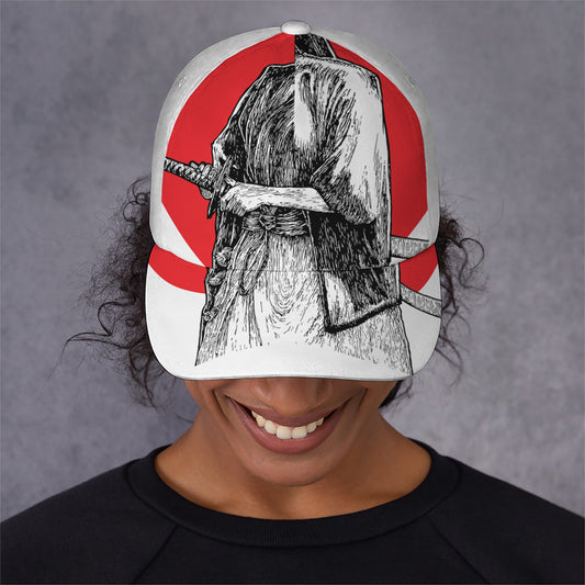 Japanese Samurai Girl Print Baseball Cap