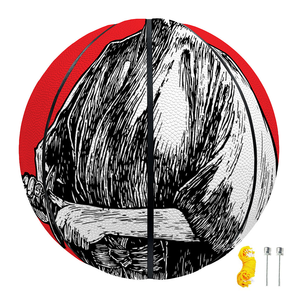 Japanese Samurai Girl Print Basketball