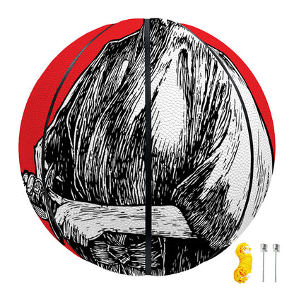 Japanese Samurai Girl Print Basketball