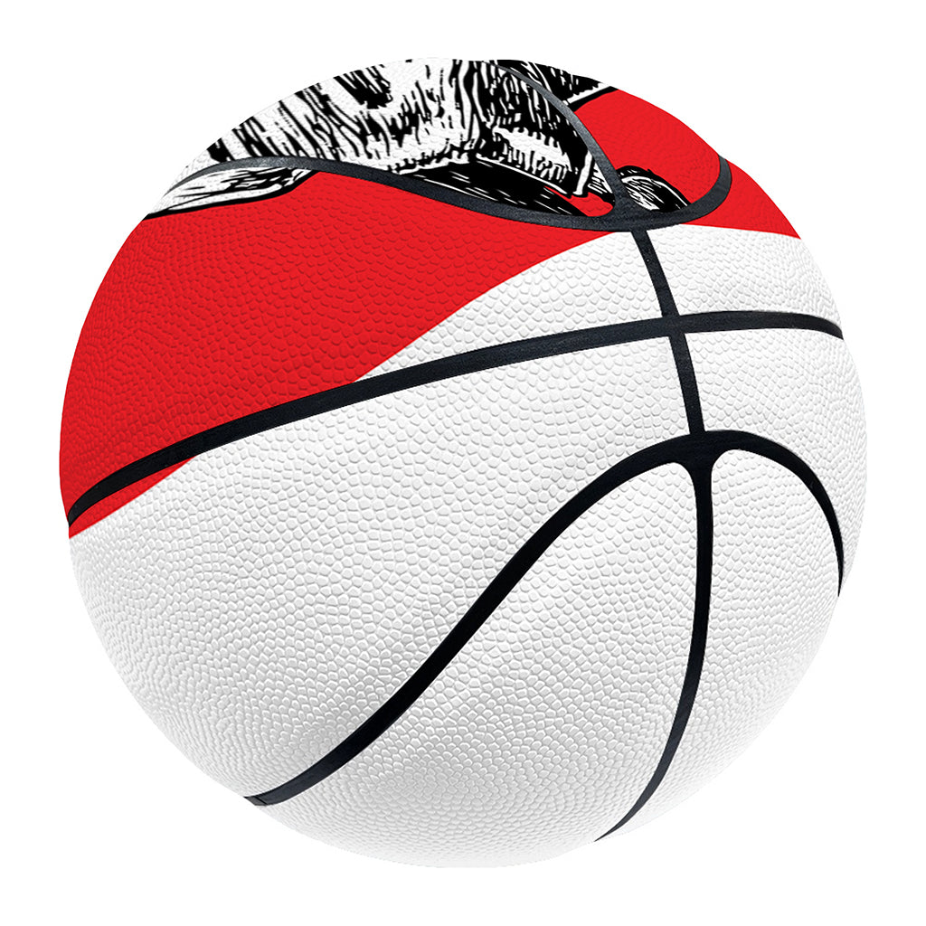 Japanese Samurai Girl Print Basketball
