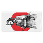 Japanese Samurai Girl Print Beach Towel