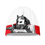 Japanese Samurai Girl Print Beanie