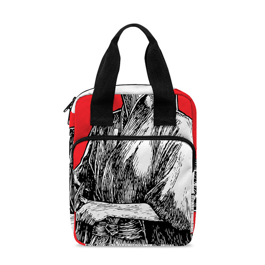 Japanese Samurai Girl Print Bible Tote Bag