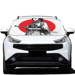 Japanese Samurai Girl Print Car Windshield Snow Cover