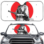 Japanese Samurai Girl Print Car Windshield Sun Shade