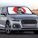 Japanese Samurai Girl Print Car Windshield Sun Shade