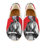 Japanese Samurai Girl Print Casual Shoes
