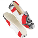 Japanese Samurai Girl Print Casual Shoes