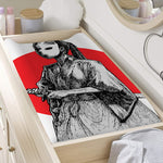 Japanese Samurai Girl Print Changing Pad Cover