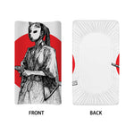 Japanese Samurai Girl Print Changing Pad Cover