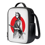 Japanese Samurai Girl Print Crossbody Lunch Bag